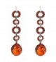 Topwholesalejewel Fashion Jewerly Rhodium Plating Padparadscha Teardrop Earrings - CU187QZS7W4