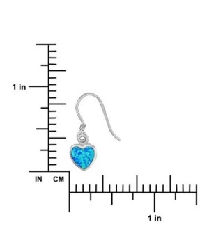 Sterling Silver Synthetic Dangle Earrings