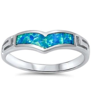 New Created Blue Opal Design .925 Sterling Silver Ring Sizes 5-9 - CL11OELJCCZ