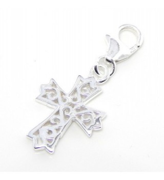 Pro Jewelry .925 Sterling Silver Dangling "Cross" Clip on Pendant Charm for Bracelet or Necklace ECH JB 4675 - C811JUW3XG9