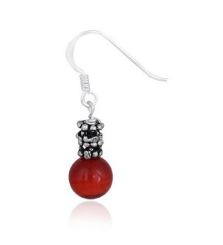 Sterling Silver Carnelian Dangle Earrings