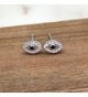 Rhodium Plated Sterling Zirconia Earrings