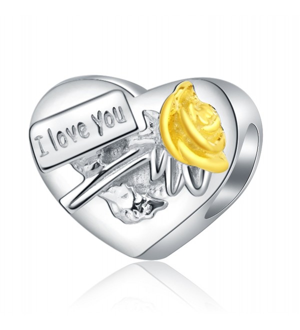 I Love You My Wife Idear Gifts from Husband 925 Sterling Silver Charms for Bracelets Anniversary Wedding Jewelry - C5188ZIOS62