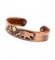 American Made Rustic Unisex Copper Cuff Bracelet - Bear - CX11NI7XFQF