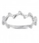 Thorn Crown Stackable Thin Curved Ring New .925 Sterling Silver Band Sizes 3-10 - CC17AZK49YM