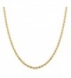 Sterling Silver 2mm diamond cut rope chain necklace in 18k gold plating- Available in 16"- 30 " - CX188Q9I3ER