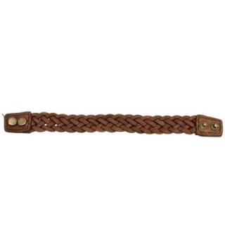 Distressed Vintage Napoli Leather Bracelet in Women's Cuff Bracelets