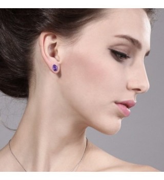 Purple Amethyst Sterling Silver Earrings