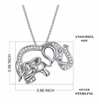 Sterling Elephant Crystal Pendant Necklace