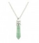 Lux Accessories Green Crystal Agate Chakra Spiritual Protection Amulet Pendant Necklace. - CC128XODM1Z