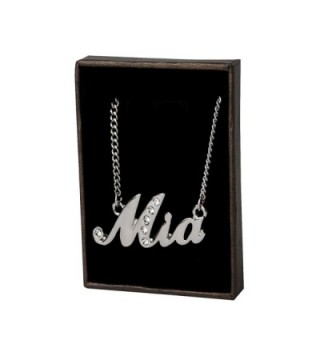 Name Necklace Mia 18K White Gold Plated - C911GV65WHP