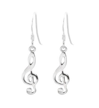 Silverly Women's .925 Sterling Silver Treble Clef Musical Note Dangle Earrings - C911OXL1EJF