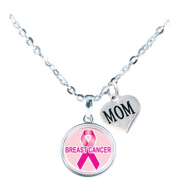Necklace Custom Breast Cancer Awareness Silver Chain Choose MOM OR DAD only Jewelry - CF1825RO0GK