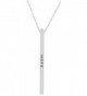 Inspirational "HOPE" Positive Message Mantra Vertical Bar Pendant Necklace - Women's Jewelry - Silver Tone - C4185TDNCOY