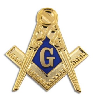 PinMart's Gold Masonic Symbol Compass Enamel Lapel Pin - C611MCFDYXD