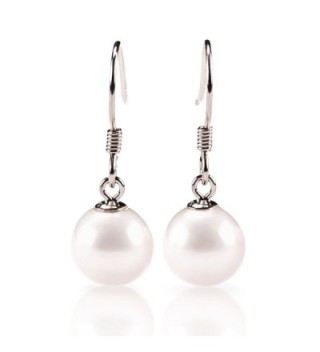 PAVOI Sterling Silver Simulated Shell Pearl Earrings Dangle Studs - CH12LAQLH7N