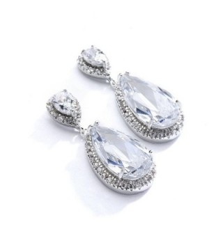 Mariell Zirconia Earrings Weddings Pear Shaped