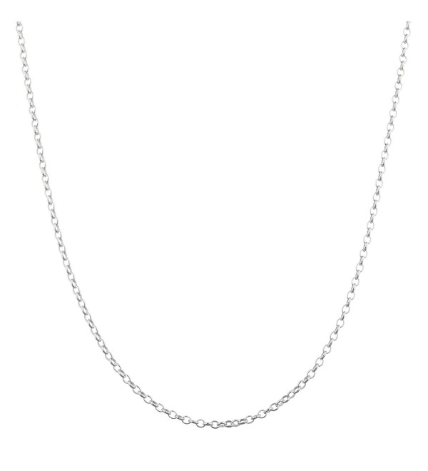 Sterling Silver 2.1mm Belcher Bead Rolo Chain - 18" to 24" Available (6W-C9N7-NESE) - C812KC00QRB