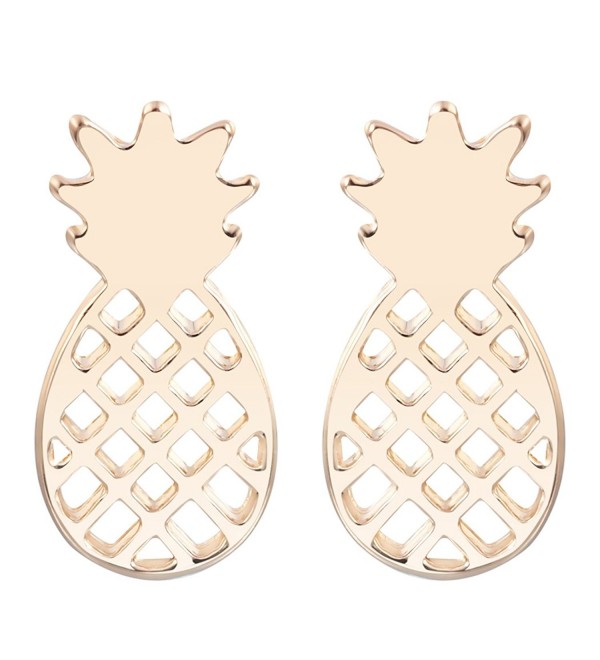 Cute Pineapple Fruit Earring Fashion Jewelry Best Friend Gift Earring for Girls and Women Gold - Gold - CI12C6YWLPB