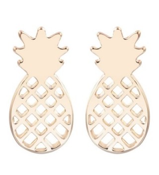 Cute Pineapple Fruit Earring Fashion Jewelry Best Friend Gift Earring for Girls and Women Gold - Gold - CI12C6YWLPB