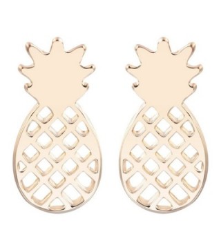 Cute Pineapple Fruit Earring Fashion Jewelry Best Friend Gift Earring for Girls and Women Gold - Gold - CI12C6YWLPB