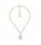 Demure Damsel Necklace by 7 Charming Sisters - Stone Teardrop Necklace - Pendant Necklace for Women - Pink - CD12O5MP8YZ