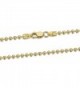 18K Gold Plated on 925 Sterling Silver 2 mm Ball Chain Necklace 16" 18" 20" 22" 24" 28" in - CB184H93C76