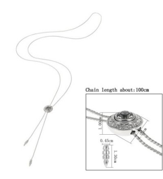 Chain Slide Necklace Zircon Pendant Grey