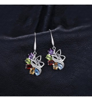 JewelryPalace Butterfly Amethyst Earrings Sterling in Women's Drop & Dangle Earrings