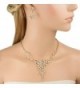 EVER FAITH Austrian Necklace Gold Tone