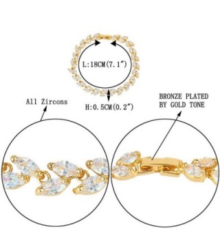 EVER FAITH Bridal Gold Tone Bracelet in Women's Tennis Bracelets