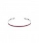 Samie Collection 1.5ctw CZ Birthstone Cuff Bangle Bracelets (2.5Inch) - January Garnet - CW12OB0941W