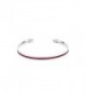 Samie Collection 1.5ctw CZ Birthstone Cuff Bangle Bracelets (2.5Inch) - January Garnet - CW12OB0941W