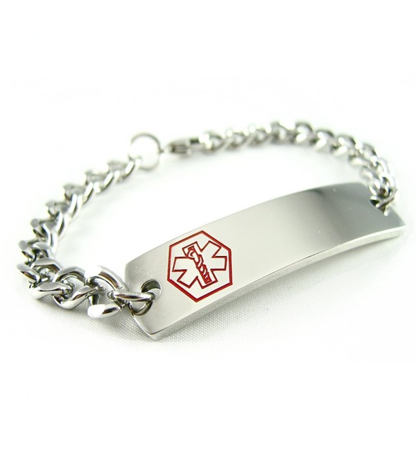 MyIDDr - Pre-Engraved & Customizable Hypoglycemia Medical Alert ID Bracelet- Curb Chain - C5114KV0WF5