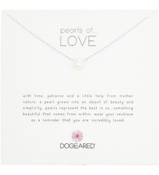 Dogeared Pearls of Love 8mm Freshwater Pearl Necklace- 18" - silver - CG118SWT6MR