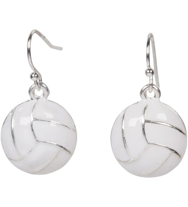 Heirloom Finds Enamel Volleyball Sport Dangle Earrings - CL11DJZ4CCH