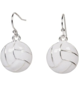 Heirloom Finds Enamel Volleyball Sport Dangle Earrings - CL11DJZ4CCH