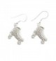 Roller Skate Clear Crystals Fashion French Hook Earrings - CA11FINSIXH