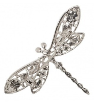 Jeweled Dragonfly Brooch Crystal Accents