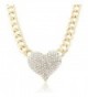 Lookatool Ladies 3D Heart Pendant with a 16 Inch Adjustable Link Chain Necklace - CT124GLD0HF