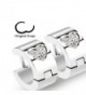 Surgical Stainless Centered Simulated Diamonds - C911K8TVUMH