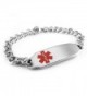 MyIDDr - Pre-Engraved & Customizable Epilepsy Medical Alert ID Bracelet- Red Symbol - CN116JRLNC9