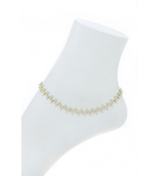 Alternate Rhinestone Anklet - Gold - C3183O8RK59