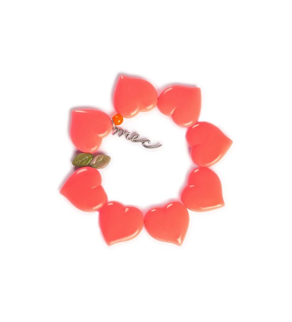 Mec Flor de Corazon Women&acutes Heart Bracelet - Orange Tutti Frutti - C512HMZ6FZB