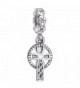 925 Sterling Silver Celtic Cross Dangle Vintage Charms Bead for European Charm Bracelet - CY186LZCRWK