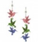 Sienna Sky Pink Green Blue Hummingbird Sterling Silver Dangle Earrings 539 - C111DMMIAQ5