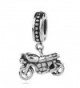 Sterling Silver Motorcycle Dangle Bead Charm - CB116ENWA29