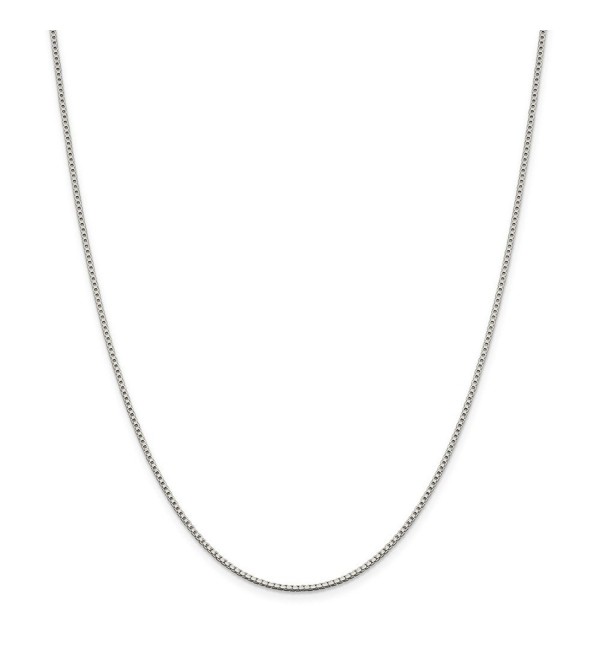 Sterling Silver 1.4mm Box Chain Necklace - Lobster Claw - Length Options: 16 18 20 22 24 30 - CY1879EQE8Y