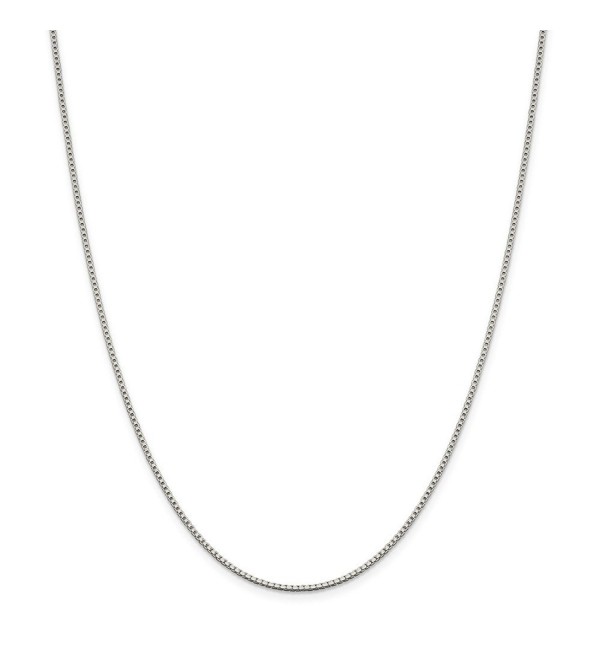 Sterling Silver 1.4mm Box Chain Necklace - Lobster Claw - Length Options: 16 18 20 22 24 30 - CY1879EQE8Y