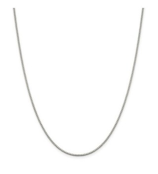 Sterling Silver 1.4mm Box Chain Necklace - Lobster Claw - Length Options: 16 18 20 22 24 30 - CY1879EQE8Y